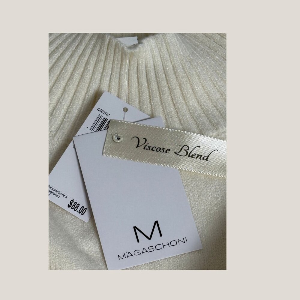 Women's Magashoni Cream Sweater, XL - Picture 5 of 8